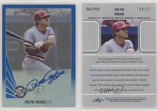 2015 Leaf 25th Baseball Metal Auto Blue /25 Pete Rose #BA-PR2 Auto
