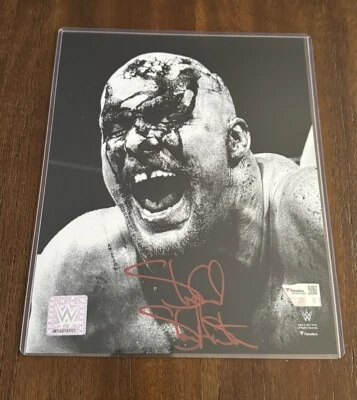 Foto autografada 8x10 Wwe Stone Cold Steve Austin 3:16 com COA Wrestlemania 13 CWTL - Imagem 1 de 2