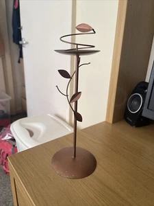 Leaf Design Metal Candlestick Holder See Pictures For Condition - Picture 1 of 5