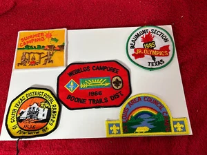 Vintage Mixed Lot of 5 Boy Scout Patches 1980's - Picture 1 of 1