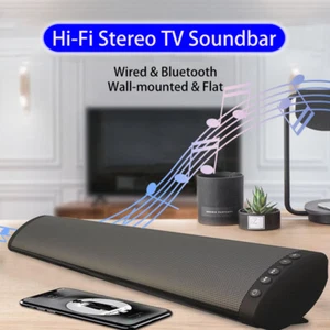Bluetooth Sound Bar Wireless Bass Wired Subwoofer Home Theater TV Speaker Remote - Picture 1 of 12
