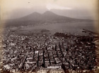 Napoli, Panorama da S.Martino Vintage Albumen Print Tirage albuminé  21x27 