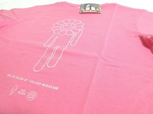BILLIE EILISH x TAKASHI MURAKAMI KIDS PINK GRAPHIC TEE - 11/12 -100% AUTHENTIC - Picture 1 of 7