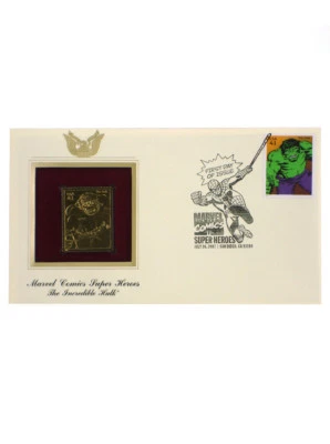 Incredible Hulk Gold Edition USPS Stamp First Day Issue Marvel Comics Hero 2007 - Image 1 of 4