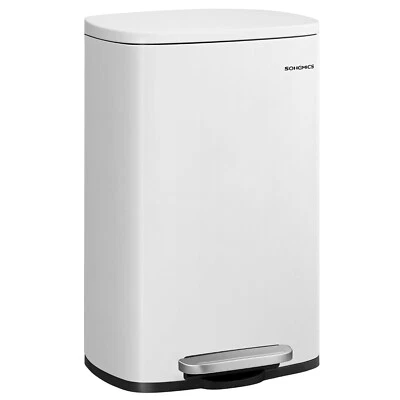 SONGMICS Mülleimer Küche 50 Liter Abfalleimer Treteimer Softclose LTB101W01 B-Wa - Bild 1 von 4