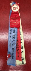 Andrew Gerberich Family Re-Union and 200th Anniversary Ribbons PA 1932-1940 - Picture 1 of 6
