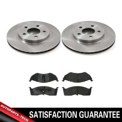 Juego completo de pastillas de freno y rotores metálicos delanteros para Dodge Neon _ZA 1998-1999 Foto 1 de 4