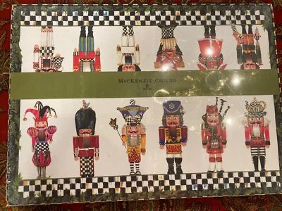 Lot of 4 MACKENZIE CHILDS NUTCRACKER BRIGADE CHRISTMAS PLACEMATS 12" x 16" NIP - Image 1 of 4