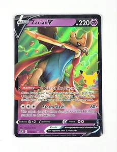 Zacian V 016/025 Celebrations 25 Anniversary Ultra Rare Holo Pokémon 2021 NM - Picture 1 of 2