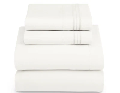 Clara Clark Microfiber 4 pc King Off White Sheets  Allergy Free 1800 Premier Set - Image 1 of 2