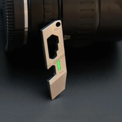 迷你钛合金钥匙扣撬杆开杆标尺扳手 EDC 多工具 — 第 1/4 张图片