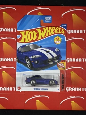 Dodge Viper GTS #176 1996 amarillo Estados Unidos 2025 Hot Wheels entonces y ahora mezcla P Foto 1 de 2