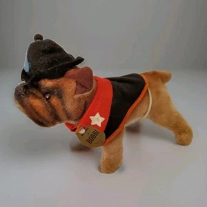 Vintage Original Gunderful Creation Plush Stuffed Bulldog Police Winston Japan - Picture 1 of 4