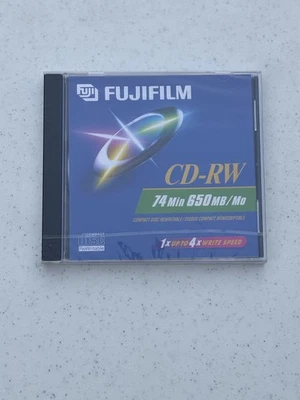 New Sealed FujiFilm CD-RW 650 MB 74 Min Compact Disc Recordable 4x Multispeed - Image 1 of 2