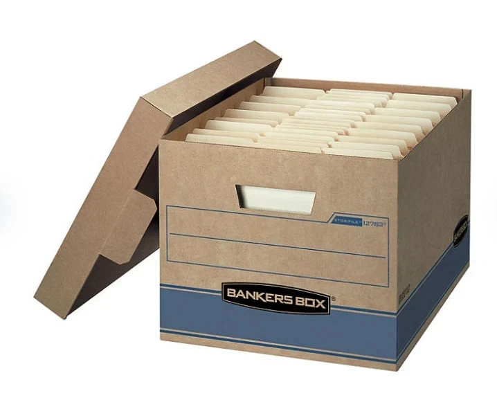 Caja Bankers Cajas de Almacenamiento de Alta Resistencia, Paquete de 10" x 12" x 15", Marrón Kraft Foto 1 de 1