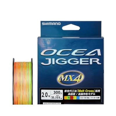 Shimano PE Line Ocea Jigger MX4 PE PL-O74P 300m Nº 2 35 lb multicolor NUEVO Foto 1 de 4