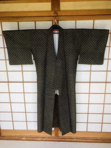 220 [Authentic & Vintage] Japanese Kimono Men's/Women's Robe Yukata Japan - Picture 1 of 8