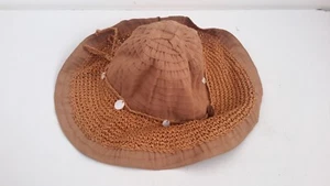 C.C Exclusives Women's Summer Hat Paper/Polyester Blend Wide Brim Embellishments - Picture 1 of 8