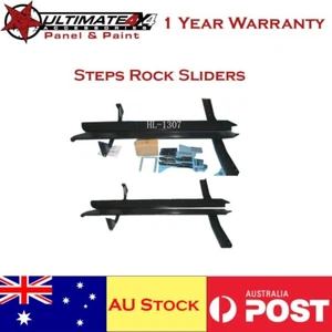 Heavy Duty Steel Side Steps Rock Sliders fit Toyota Hilux N70 Dual Cab 2005-2015 - Picture 1 of 4