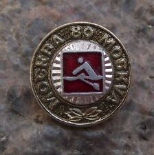 1980 Moscow Russia Olympic Games Rowing Sculls Official Rower in Boat Pin Badge