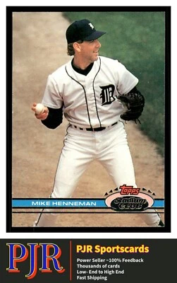 1991 Stadium Club #287a Mike Henneman Detroit Tigers Extra 35% Off 4+ - Image 1 of 2