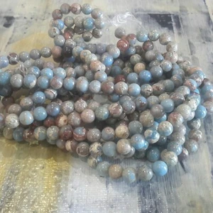 Natural Regalite Cornflower 8mm Approx 48pce Strand. Free postage. Oz Seller - Bild 1 von 3