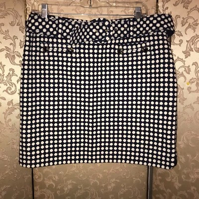 Falda a Lunares Juicy Couture Nueva con Etiquetas Azul Marino Multicolor Talla 8 Foto 1 de 4