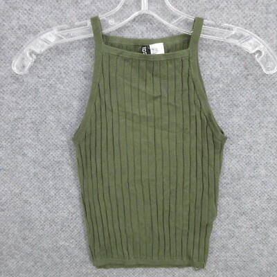 Женская блузка Divided by H&M размер XS зеленый пуловер квадратный вырез полоса без рукавов - Изображение 1 из 4