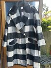 Tu Clothing Mono Checked Double Breasted Coat Size 22 New With Tags Plus Size