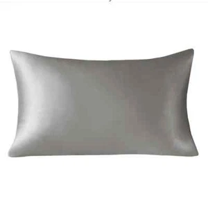 Madison Park Queen Pillowcase, 100% Mulberry Silk, Gray - Picture 1 of 3