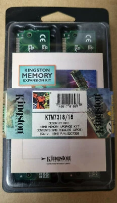 16MB Kit (2x8MB) Kingston Edo Ps/2 Simm Storage 5V KTM7318/16 Ce 1467-044.A01 - Image 1 of 2