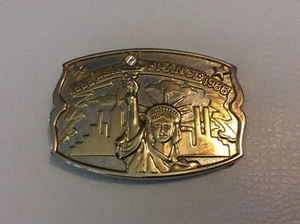 STATUE OF LIBERTY COMMEMORATIVE BELT BUCKLE HAMMOND MINT - Picture 1 of 4