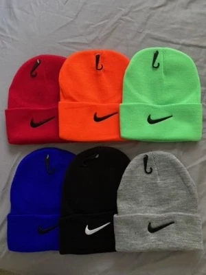 Nike Beanie Men Women Cuffed Winter Hat Knit Cap Warm Cold Weather FREE SHIPPING - Image 1 of 4
