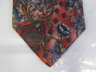 Corbata Bill Blass SEDA 56 x 3,75 rojo azul 14342 Foto 1 de 4