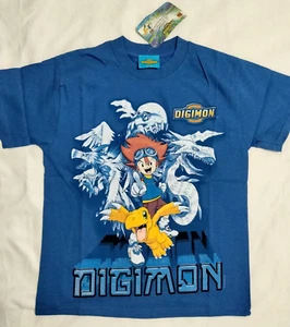1999 DIGIMON Shirt NEW With Tag KIDS YOUTH MEDIUM Tai Kamiya & Agumon VINTAGE - Picture 1 of 24