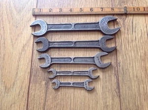 5 Vintage Made in USA metrische AF und Whitworth Maulschlüssel. - Bild 1 von 6