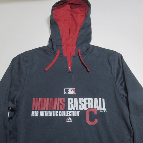 Cleveland Indians Hoodie Sweatshirt Guardians Majestic MLB Authentic Collection Cover