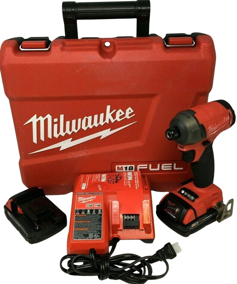 **Milwaukee M18 FUEL 18V 1/4" Hex Hydraulic Impact Driver Kit 2760-22CT - Red** - Image 1 of 1