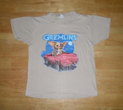 Винтажная футболка 1984 Gremlins Gizmo одинарный шов молодежь ребенок ясельного возраста размер 1980-е - Изображение 1 из 4