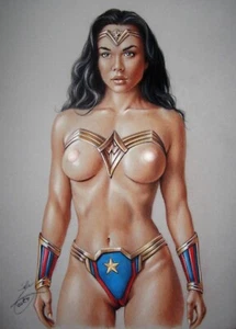 PRINT OF THE ORIGINAL *** COSPLAY ART by SLY *** WONDER WOMAN *** # 10930 - Picture 1 of 1