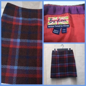BODEN British Tweed by MOON Pure wool Skirt, size 10 UK - Picture 1 of 12
