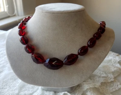 Collar Coldwater Creek vidrio arándano y perlas de agua dulce anudadas a mano 22" Foto 1 de 4