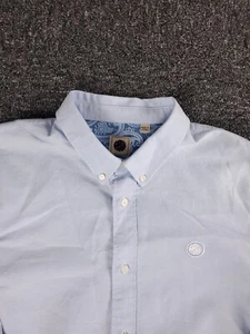 Pretty Green Shirt Men Large Blue Classic Fit - Picture 1 of 10