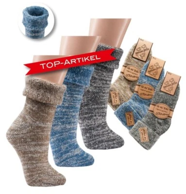 SOCKS 4 FUN ® Wollsocken, Thermosocken, Homesocks, vollplüsch, 63% Wolle