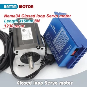 【DE】3 set servomotore a circuito chiuso 8N.m Nema34 + driver ibrido CNC HSS86 24~70V - Foto 1 di 9