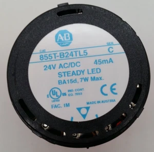 Allen Bradley 855T-B24TL5 Luce impilabile ambra 24 V AC/DC - Foto 1 di 3