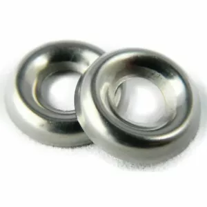 Stainless Steel Cup Washer Finishing Countersunk #4 Qty 50 - Picture 1 of 2