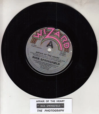 RICK SPRINGFIELD Affair of the heart 7" 45 rpm record NEW + juke box title strip - Image 1 of 2