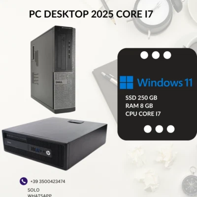 COMPUTER DESKTOP I7 SSD 8 GB RAM RICONDIZIONATO WINDOWS 11 DESKTOP FISSO TOWER - Imagen 1 de 4