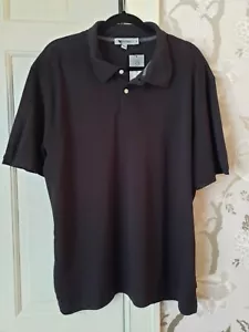 Calvin Klein Black Short Sleeve Top Sz XL 100% Cotton Golf Shirt Polo Mens - Picture 1 of 10